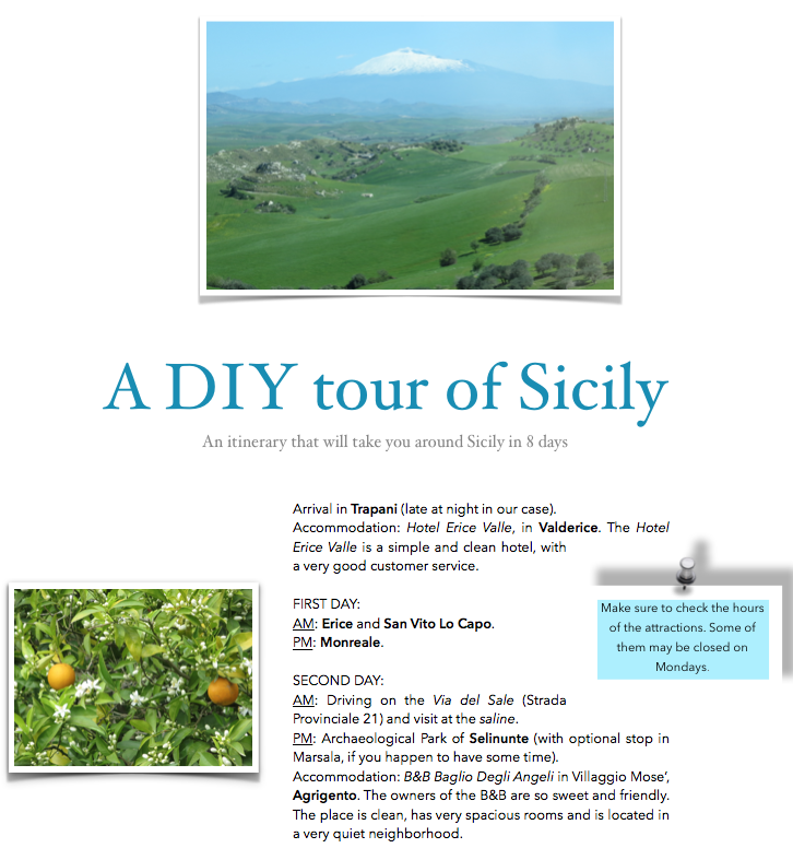 8 day tour of Sicily- Italy From The Inside