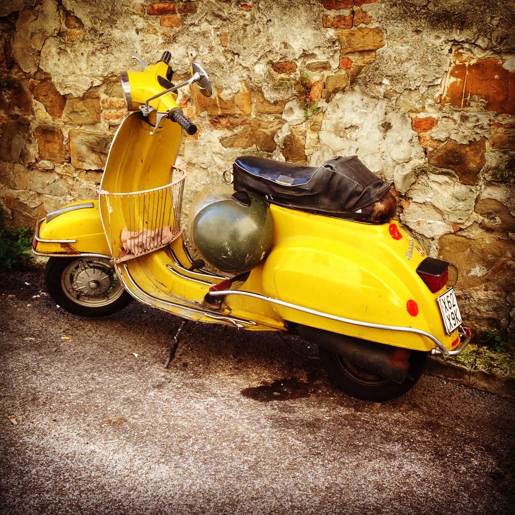 Yellow Vespa- Italy from the Inside